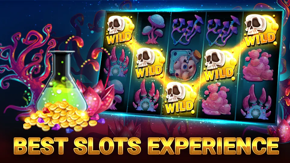 Trò chơi nổ hũ với các biểu tượng quay slot đầy màu sắc và cơ hội trúng jackpot lớn